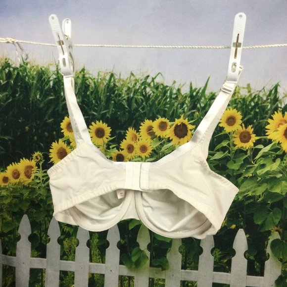 Cacique Bra White w/ Lace Overlay 40C - Picture 5 of 6